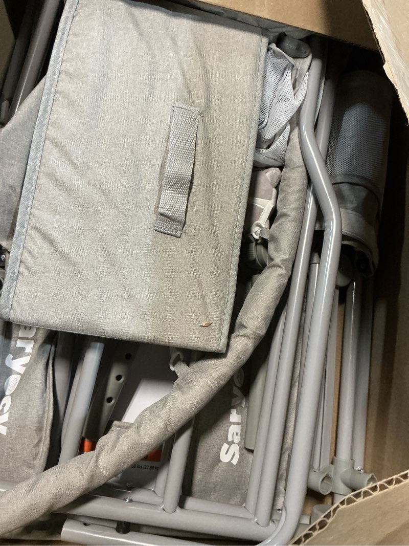 Condition photo showing Good Condition for Baby Changing Table, Versatile Folding Changing Table, Waterproof Diaper Changing Station, Adjustable Height with 2 Drawers,Baby Changing Station, Mobile Nursery for Infant and Newborn Light Grey