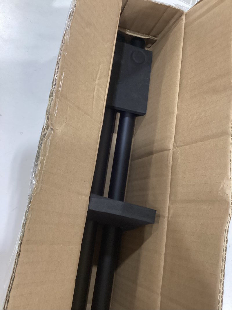 Condition photo showing New/Like New for curtain rod, matte black