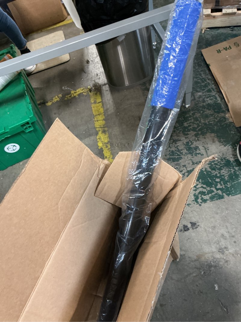 Condition photo showing As Is for 28ft reach light bulb changer for high ceilings with pole, 5-20ft light bulb extension pole changer with baskets and suction cup for high ceilings and recessed lights, blue
