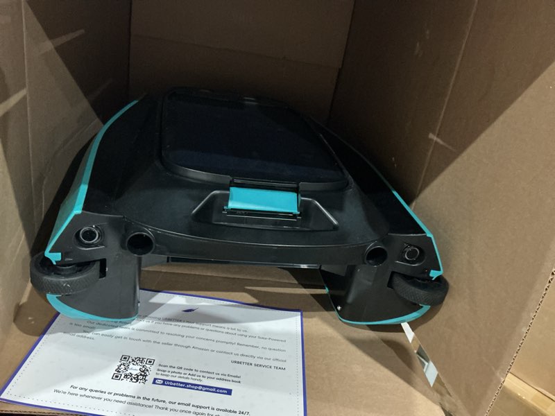 Condition photo showing As Is for urbetter x1 robotic solar powered pool skimmer