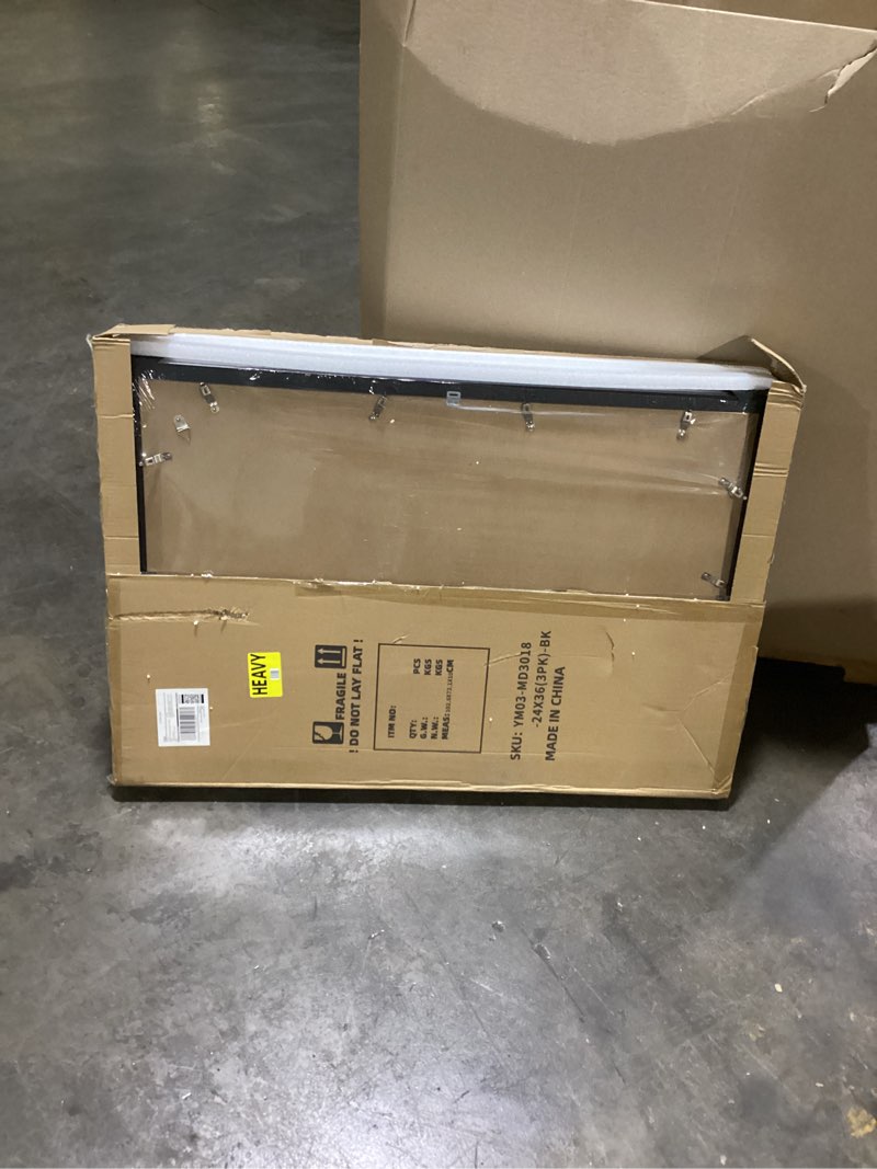 Condition photo showing Good Condition for 24x36 Picture Frame Black Set of 3, Display Pictures 20x30 with Mat or 24 x 36 Without Mat, Poster Frames 24x36 for Wall Hanging Horizontal and Vertical Black 24x36(3PK)