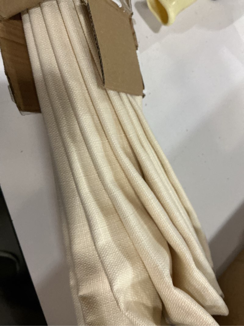 Condition photo showing New/Like New for lazblinds no drill roman shades for windows, cordless light filtering window shades with uv protection, polyester fabric for bedroom & living room, 29" w x 64" h, cream light filtering - cream 29"w x 64"h