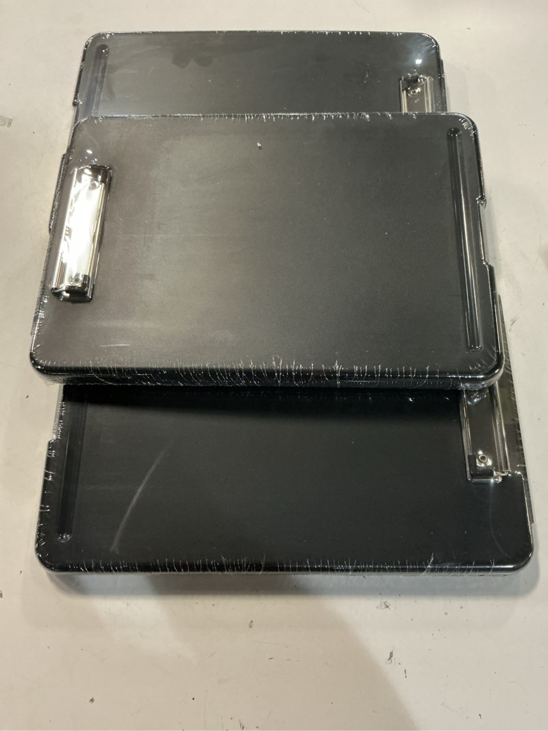 Condition photo showing New/Like New for 3 pieces clipboard with storage plastic storage clipboard nursing clipboard foldable clip board with low profile clip for student teacher nurse employee, letter size 9.5 x 13.5 inch