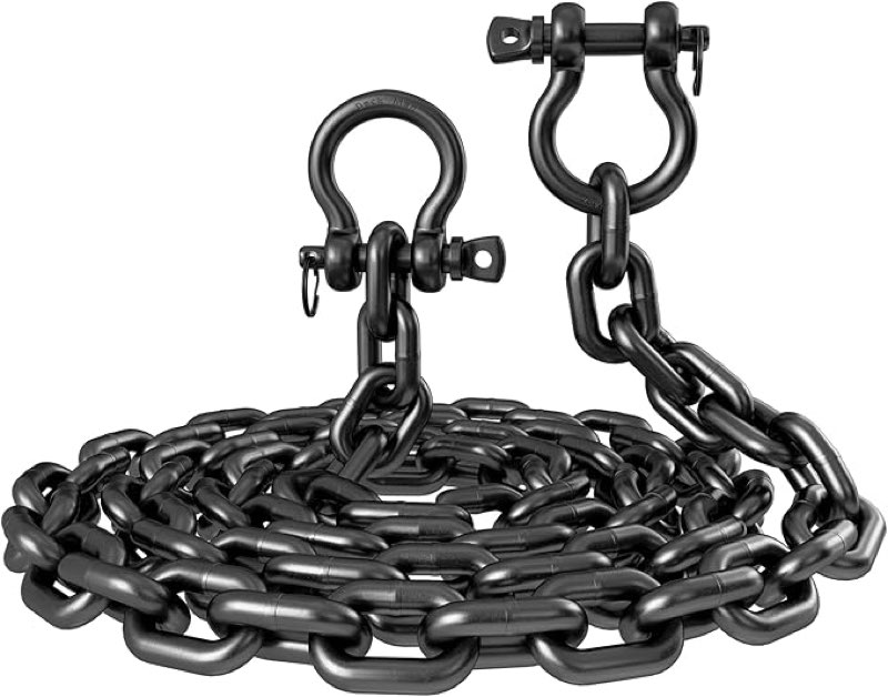 boat anchor chain 316 stainless steel marine grade anchor chain with double shackle link ends black chain for boat