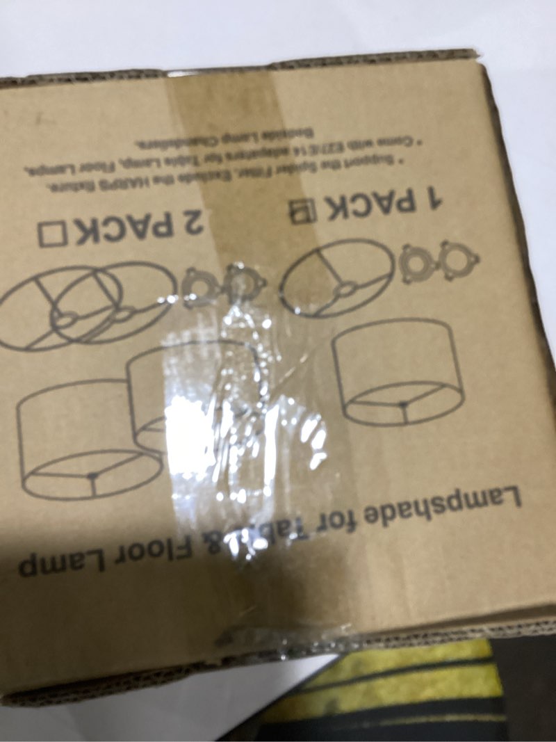 Condition photo showing Good Condition for Beige Drum Lamp Shade – 9"x9"x8.3" Linen Lampshade Replacement with Spider Fitter & E26 to E12 Adapter for Table, Bedside, Floor & Wall Lamps 9*9*8.3 inch-1 Pack Beige