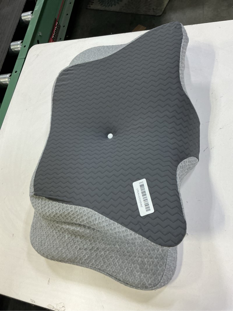 Condition photo showing Good Condition for Cervical Pillow for Neck Pain Relief, Memory Foam Pillow, Ergonomic Contour Bed Pillow, Soft for Side Sleep Stomach Sleeping and Back Sleepers Queen Size-24.8''Lx14.96''Wx5.78''H Grey&grey