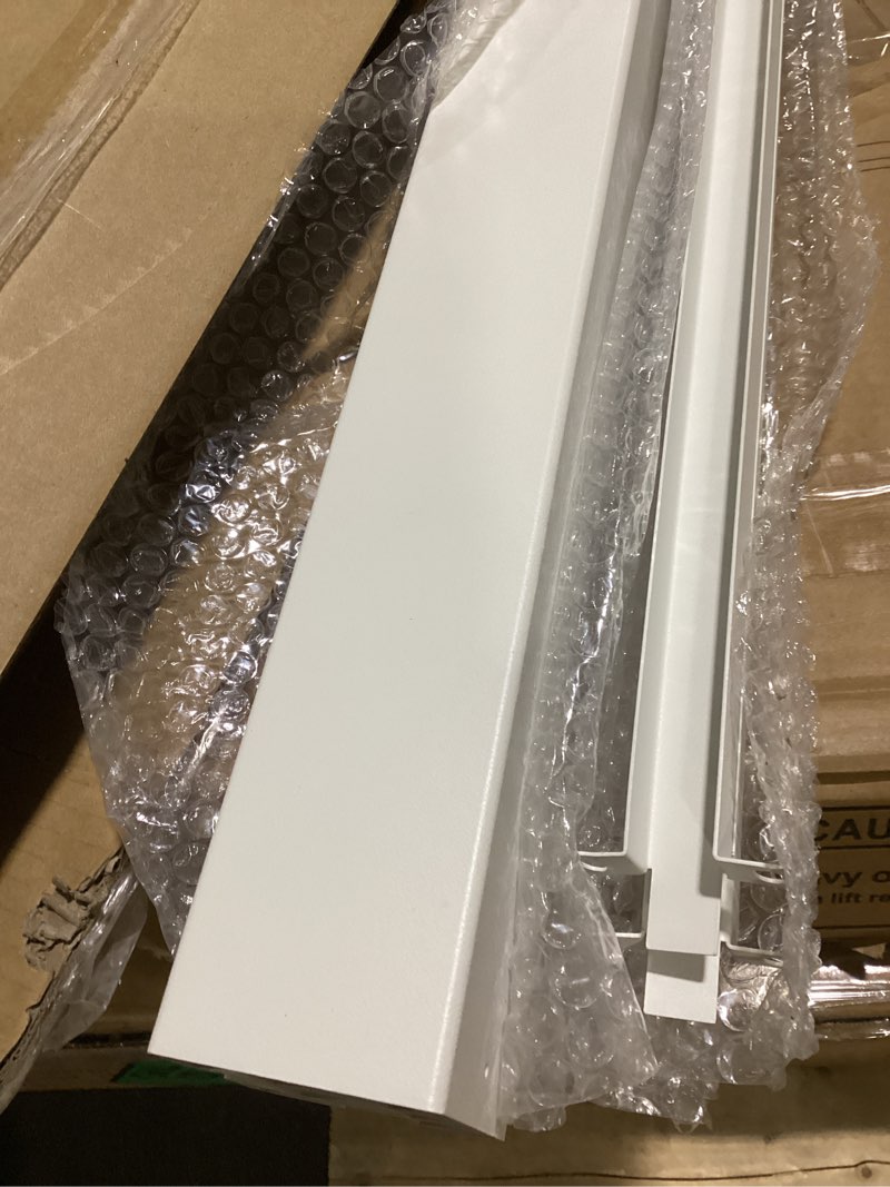 Condition photo showing Good Condition for kozyard 50" w x 48" h outdoor privacy screens - air conditioner fence panels, pool equipment enclosure, trash can screens fence kit for outside backyard patio (white/2 panels)