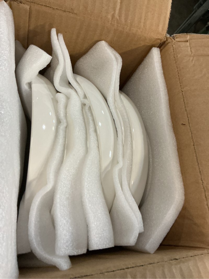 Condition photo showing Good Condition for y yhy pasta bowls, 30oz salad bowls white soup bowls large pasta serving bowl porcelain pasta plates wide and shallow bowls set of 6 microwave dishwasher safe valentines day gift