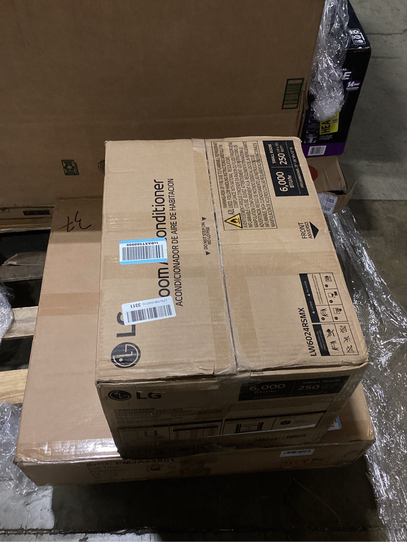 Condition photo showing Good Condition for lg 6000 btu window air conditioner[2024 new] remote control, wifi enabled works with lg thinq, alexa, hey google, washable filer ultra-quiet cools small room up to 250 sq.ft ac unit white lw6024rsmx white 1 count (pack of 1)