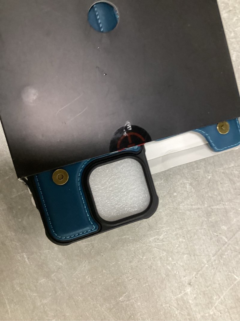 Condition photo showing Good Condition for Compatible with iPhone 16 Pro Max 6.9" Wallet Case with Card Holder RFID Blocking for Women Men, Double Magnetic Clasp Kickstand Shockproof Phone Case Fit for iPhone 16 Pro Max, Blue iPhone 16 Pro Max - 6.9" Blue