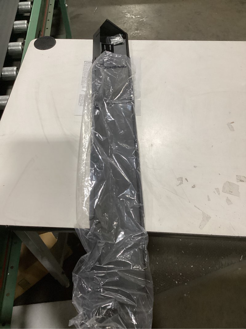 Condition photo showing As Is for Adjustable Fireplace Hood & Heat Deflector – 28 to 48 Inch Fireplaces Hood Heat Smoke Guard Shield Mantel Protects from Heat Damage (Black) 4 inch