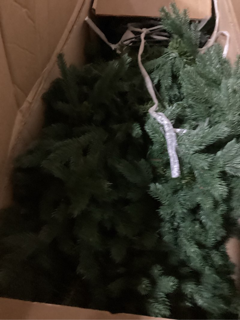 Condition photo showing Good Condition for National Tree Company 10 ft Pre-Lit Dunhill Fir Full Artificial Christmas Tree, 1,200 LED Lights, 5,090 Tips, Foot Pedal, 10 Light Functions, Includes Stand, Green 10ft Tree