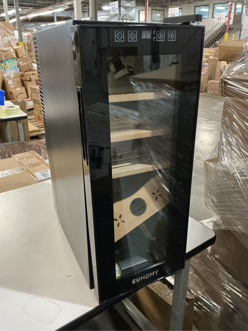 Condition photo showing As Is for 35L Cigar Electric Humidor, 250 Counts Large Capacity Thermostatic Electric Cigar Cooler Cabinet with Digital LED Screen, Safety Lock,Smart Humidity & Temp Control, Gifts for Men 35L Cooler