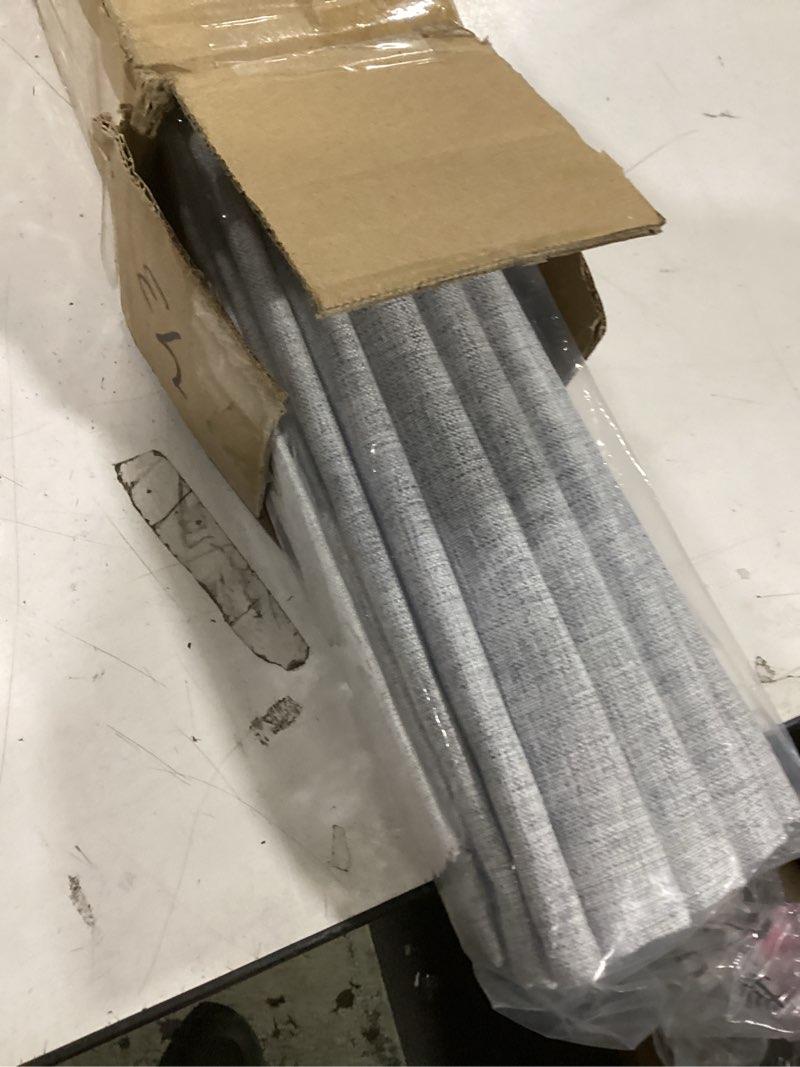 Condition photo showing Good Condition for lazblinds no drill roman shades for windows, cordless blackout window shades with uv protection, polyester fabric for bedroom & living room, 35" w x 64" h, grey blackout - faux linen - grey 35"w x 64"h