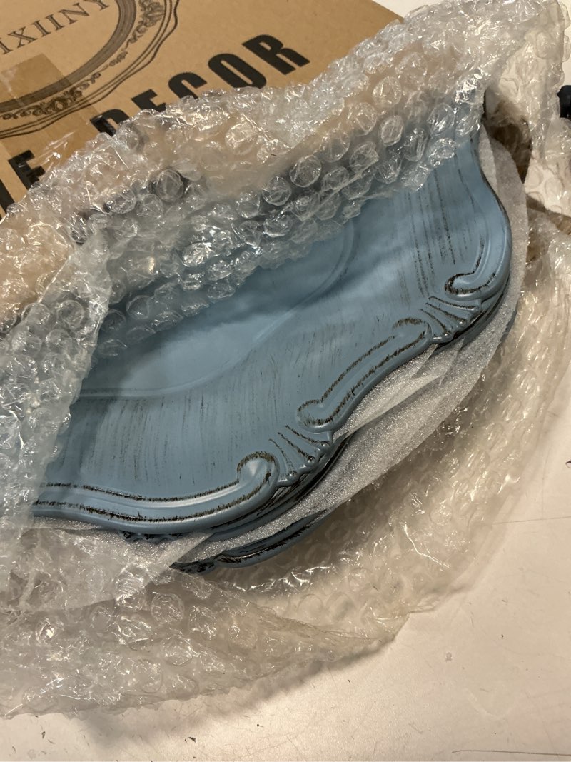 Condition photo showing Good Condition for Blue Charger Plates Set of 6, Decorative Table Plastic Chargers for Dinner Plates, Party, Wedding, Thanksgiving, Christmas, 22BL 6 Blue 2BL