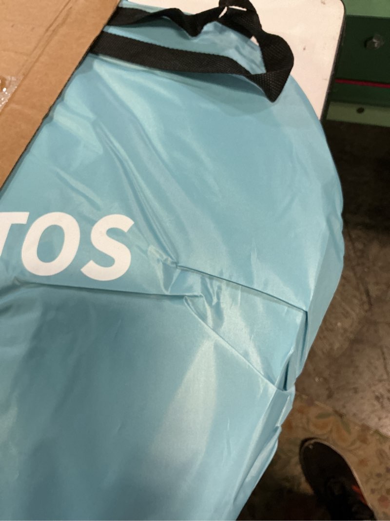 Condition photo showing Good Condition for tobtos upf 50+ pop up beach tent, easy set up beach umbrella, sun shelter for 2-3 people uv protection portable sunshade, baby canopy cabana, lightweight with carry bag blue for 2-3 person