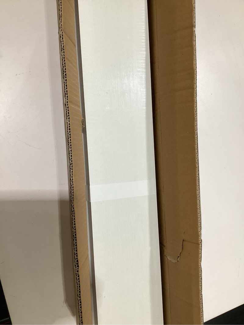Condition photo showing Good Condition for upsimples Floating Shelves for Wall, 35.5 Inch Shelves for Decor Storage Set of 6, Wall Mounted Wood Shelf for Bedroom, Living Room, Bathroom, Kitchen, Long Picture Ledge Shelves, White White 35.5in