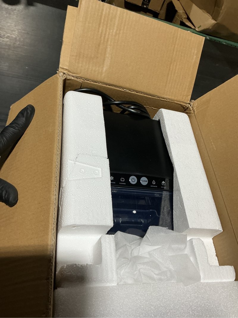 Condition photo showing Good Condition for Nugget Ice Makers Countertop with 1.32 Gallon Tank, 40 lbs/24H, Chewable Sonic Ice, Pellet Ice Machine with Auto Descaling System, Scoop Included, Stainless Steel Solid Black