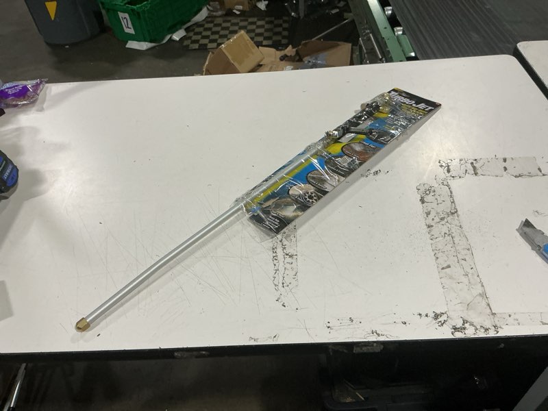 Condition photo showing As Is for turbo jet rear trigger adjustable spray garden hose nozzle - turn your hose into a power washer - easy attachment - 2 patterns
