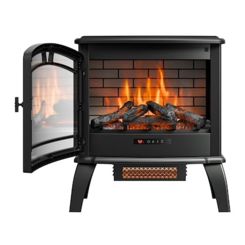 style selections 25.8-in w 5100 -btu matte black metal flat wall infrared quartz electric stove