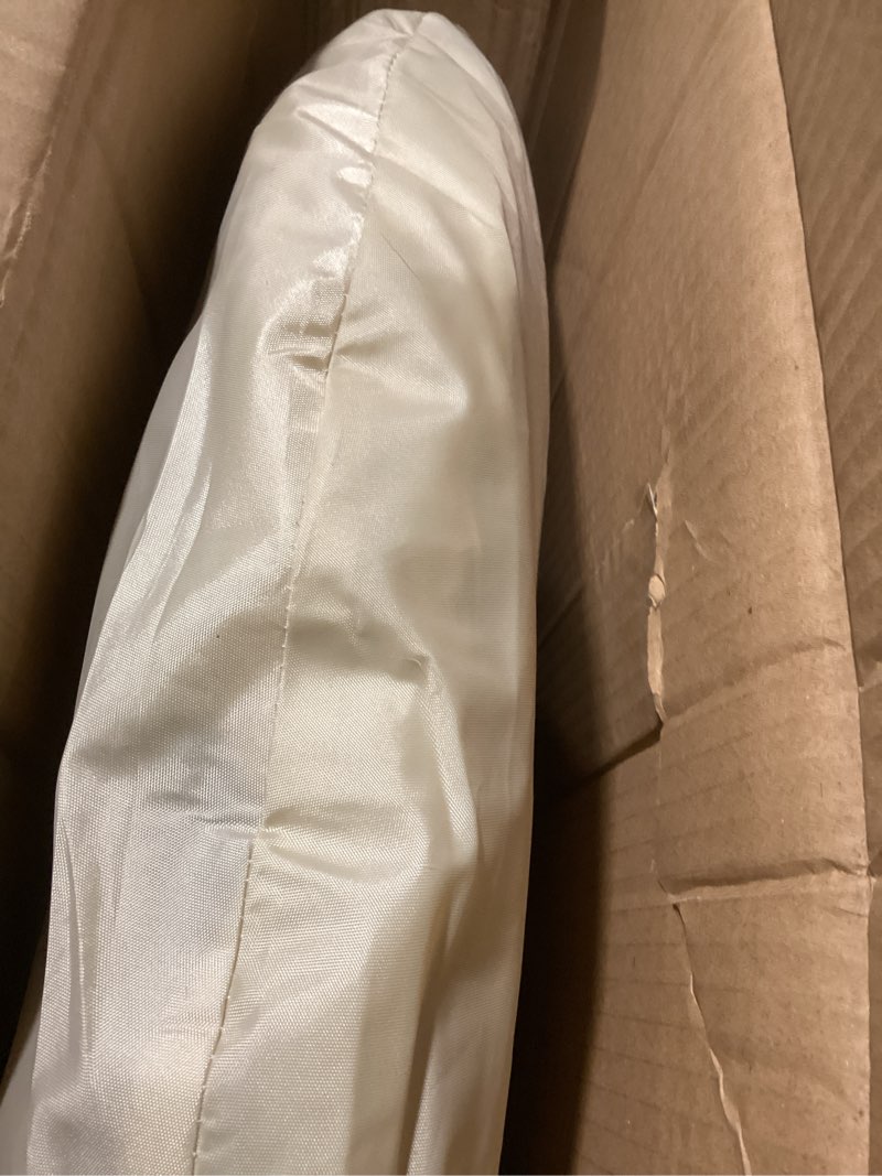 Condition photo showing New/Like New for 6x6 ft outdoor all weather pop up tent, 2-3 person instant tent shelter, rainproof camping sun shelter coldproof & windproof for patio, backyard, deck, sports events, beige beige 6x6 ft