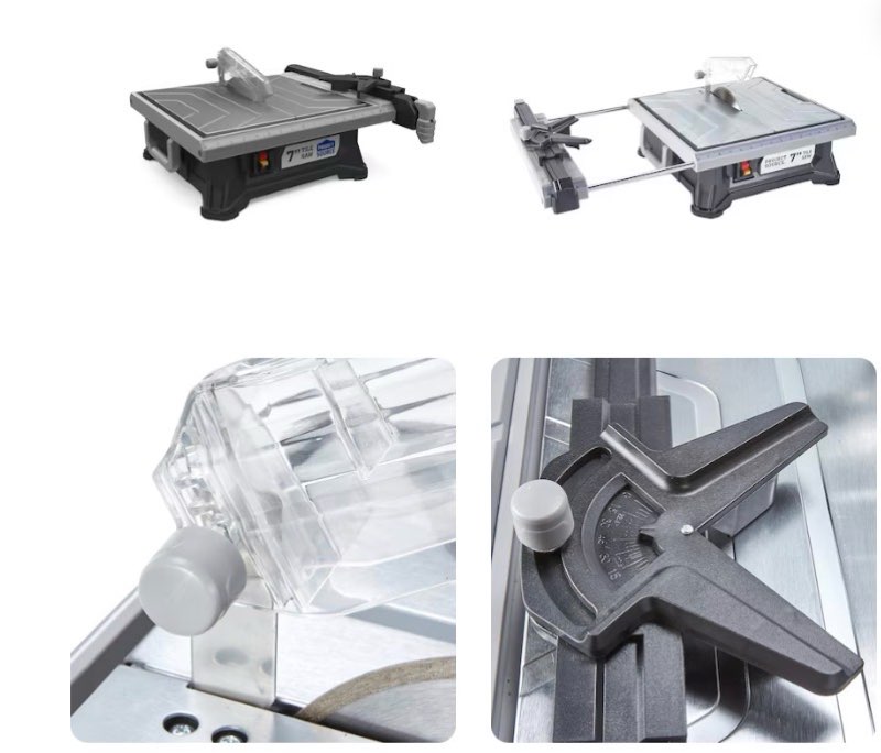 Project Source 4.8 -Amp 7-in -Blade Wet Tabletop Tile Saw