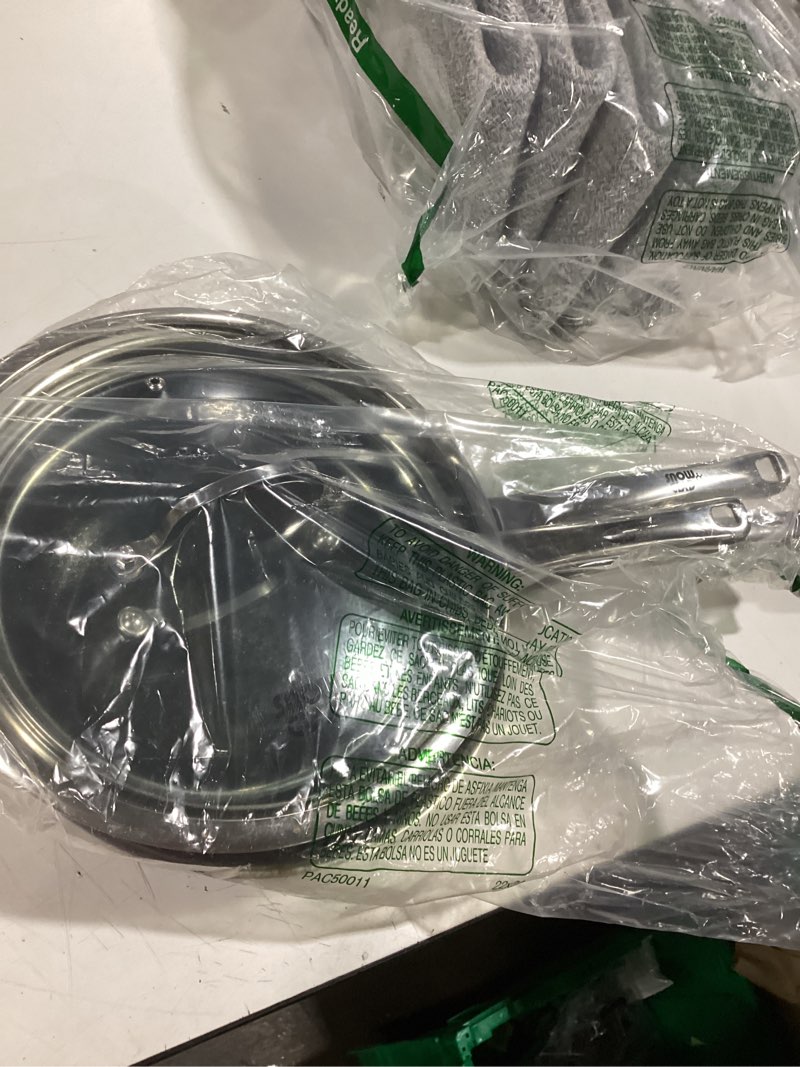 Condition photo showing Good Condition for non stick frying pans with 2 lids, 8+10+12 inch, hybrid frying pans set nonstick,skillets stainless steel upgrade, dishwasher & oven-safe, induction compatible cooking pan, pfoa free cookware 8"+10"+12"w/lid upgrade