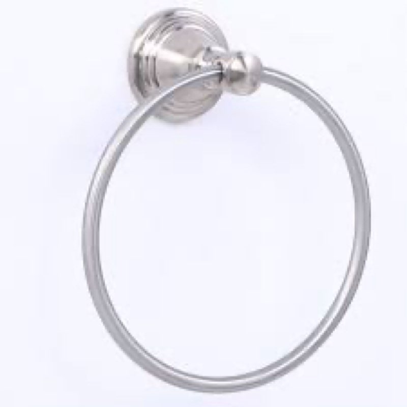 new allen + roth jordon brushed nickel wall mount towel ring 