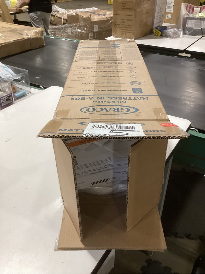 Condition photo showing New/Like New for graco premium crib & toddler mattress – greenguard gold certified, machine washable oeko-tex standard 100 certified cover with waterproof surface, fits any standard full size baby crib & toddler bed