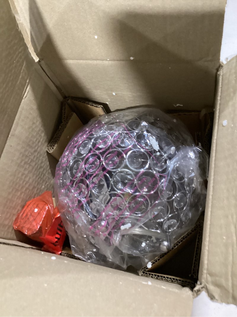 Condition photo showing Good Condition for JONATHAN Y JYL1042A 8.25" Glam Globe Table Lamp, Modern Clear Crystal Acrylic Bedside Lamp for Living Room, Bedroom Nightstand, Bohemian Accent End Table Desk Lamp, Chrome Base, LED Bulb Included