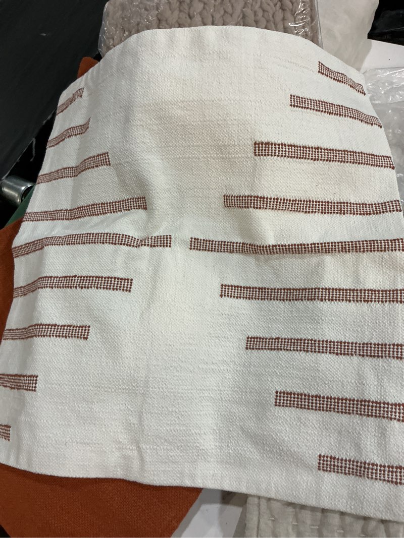 Condition photo showing New/Like New for quince bold stripe pillow cover 20*20