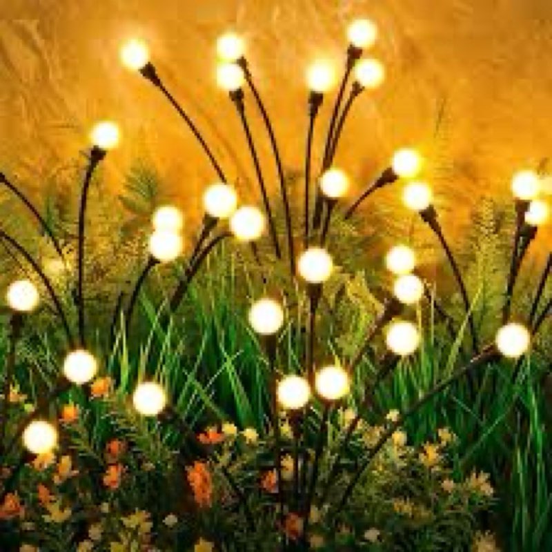 solar lights outdoor(8 pack,64 leds),solar lights outdoor waterproof for garden decor,4 modes firefl