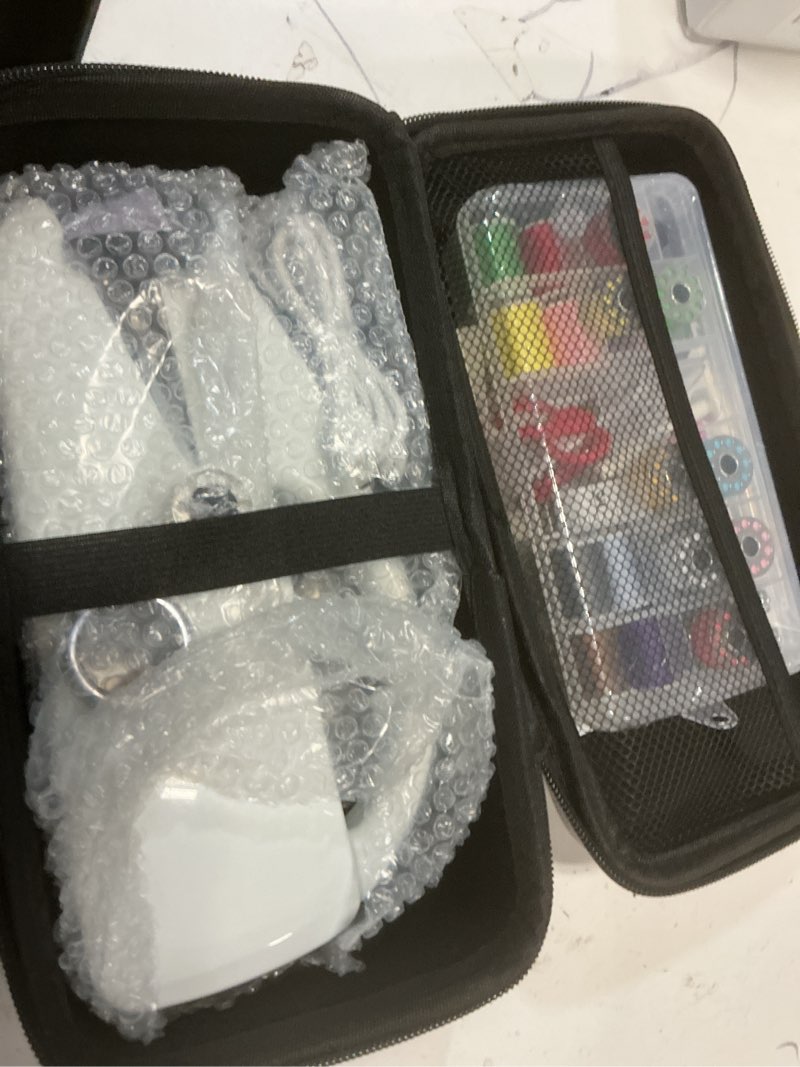 Condition photo showing New/Like New for handheld sewing machine, mini portable hand sewing machine with 20 thread colors emergency sewing kit, suitable for clothes, diy home portable sewing machines(black-01)