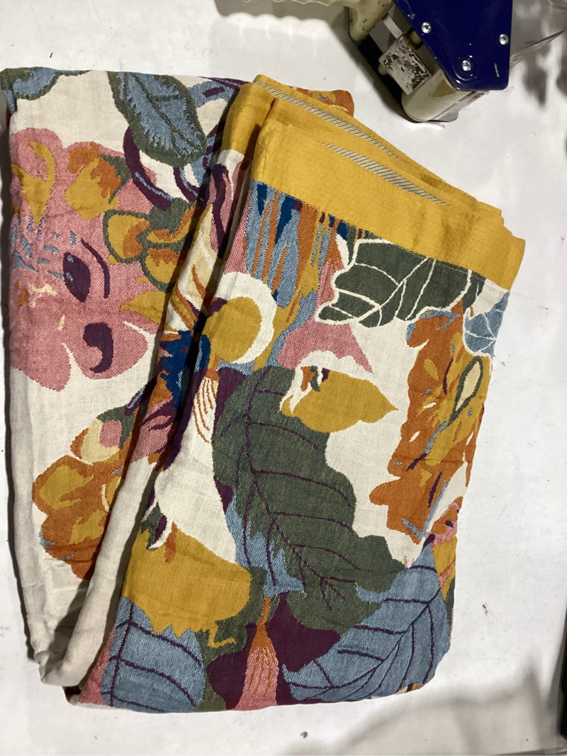 Condition photo showing Good Condition for lutbm boho throw blanket 100% cotton soft bed throw twin lightweight summer blanket floral bird & butterfly room decor breathable bed blankets,60"x80" all season reversible blankets for couch chair boho-floral-h 60"×80"