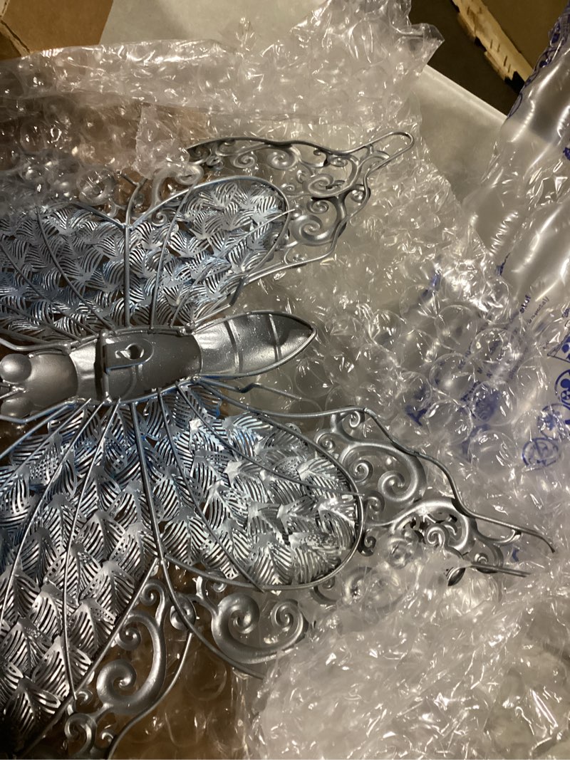Condition photo showing Good Condition for Deco 79 Metal Butterfly Home Wall Decor Wall Sculpture, Wall Art 21" x 1" x 16", Silver