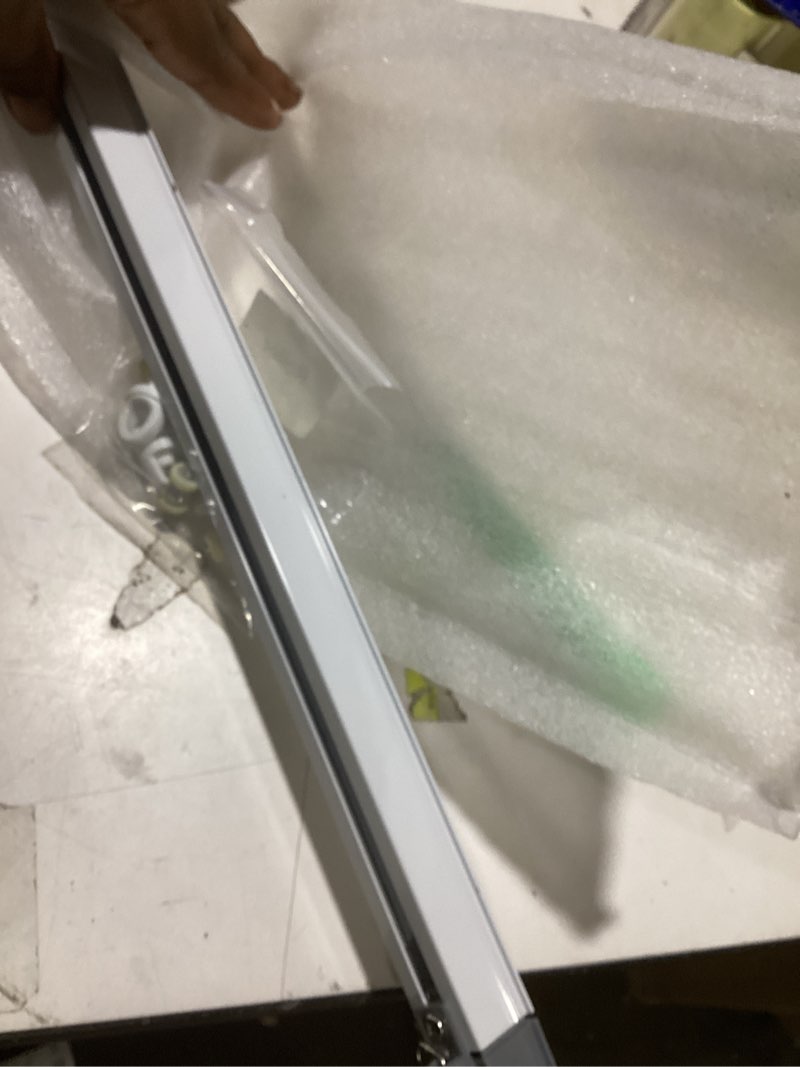 Condition photo showing As Is for curtain track ceiling mount - telescopic curtain track, wall mount aluminum curtain rail track with hooks for room divider/rv/privacy/hospital, fits triple fold, pinch pleat and grommet (3.2 - 7.8 ft) 3.2ft-7.8ft