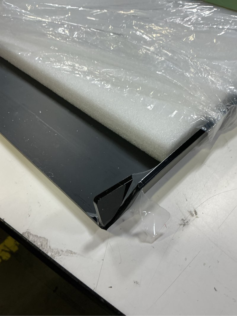 Condition photo showing As Is for acrylic cutting board with counter lip | 60% thicker & durable | bpa-free & food-safe kitchen tool | perfect for protecting countertops | versatile & easy to clean | ideal for home & professional use black 23"l x 17"w