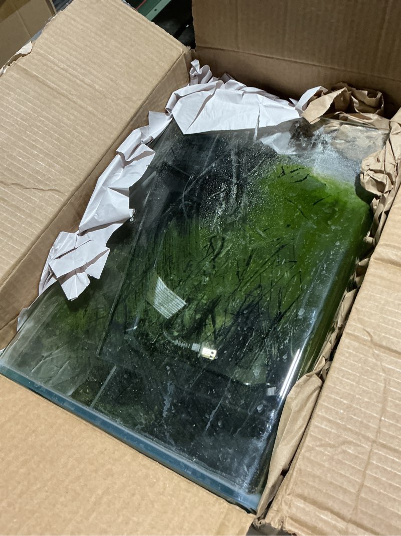 Condition photo showing As Is for Marineland Portrait Glass LED Aquarium Kit, 5 Gallons, Hidden Filtration,Black