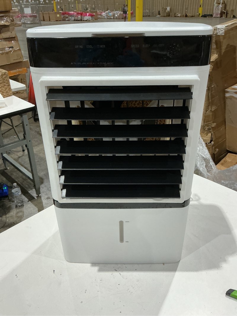 Condition photo showing As Is for 4-in-1 evaporative air cooler portable humidifier with remote , 3-modes & speeds