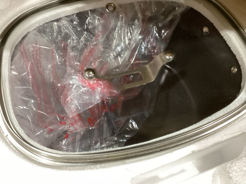 Condition photo showing As Is for ninja mc1001 foodi possiblecooker pro 8.5 quart multi-cooker, with 8-in-1 slow cooker, dutch oven, steamer, glass lid integrated spoon, nonstick, oven safe pot to 500°f, sea salt gray