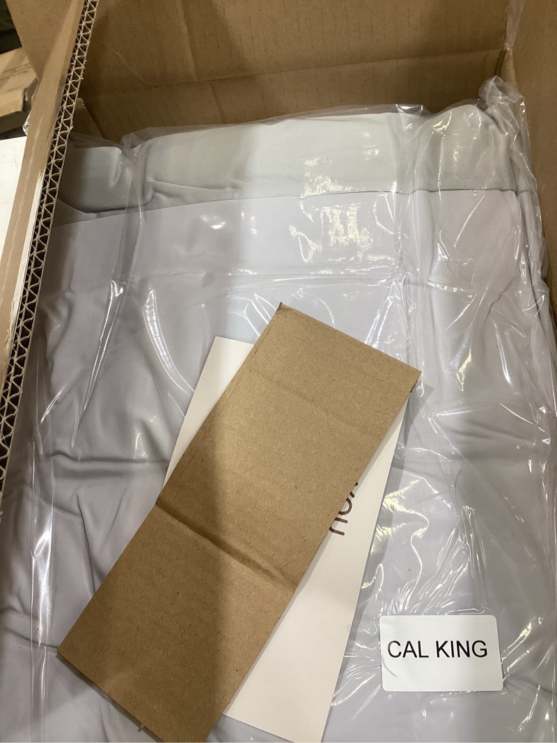 Condition photo showing As Is for KUB Mattress Topper&Cooling Mattress Protector Bed Fitted Sheet Set, Deep Pocket&4 Elastic Bands, Triple Anti-Slip, Back Pain Relief, Breathable Soft 2 inch Mattress Pad Cover (White, California King) White California King