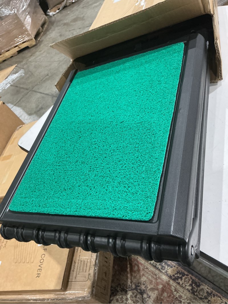 Condition photo showing Good Condition for pet gear supertrax ramps for dogs and cats, maximum traction surface, portable/easy-fold (no tools required), built in handle for travel, 5 models, 42" l x 16" w, supports 150 lbs, black/green