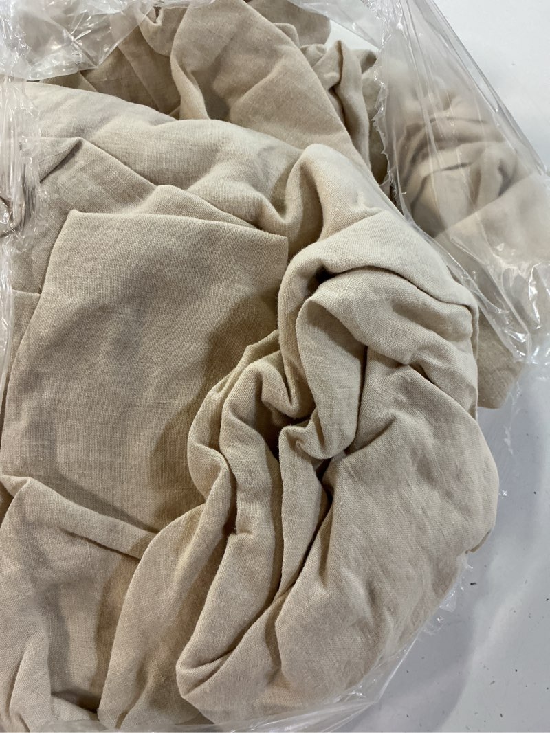 Condition photo showing Good Condition for european linen sheet set, king, oat
