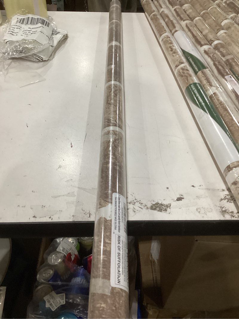 Condition photo showing New/Like New for Coavas Brick Wallpaper Peel and Stick Brown Faux Brick Contact Paper 35.4x118.1 Inches Removable Wall Paper Adhesive Renter Friendly Wallpaper Bathroom Wallpaper Farmhouse Kitchen Backsplash 35.4" x 118.1" Brown Khaki Brick