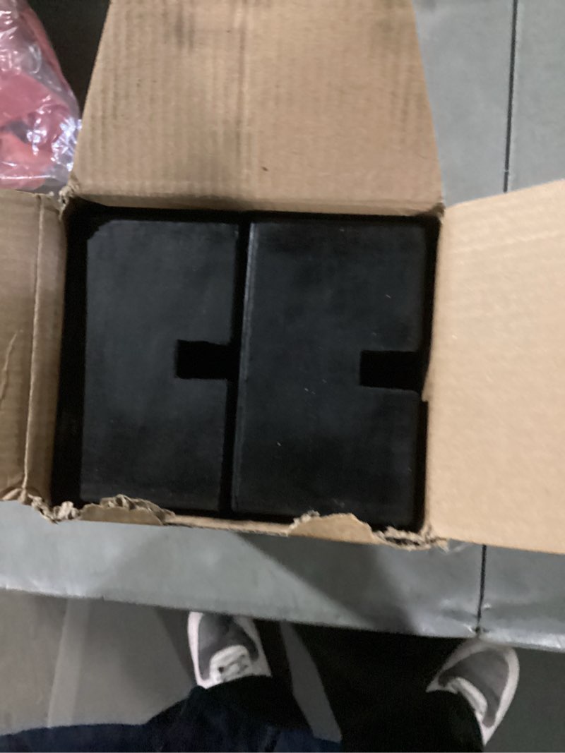 Condition photo showing As Is for 4 Pack Pinch-Weld Blocks, Solid Rubber Auto Lift Jack Stand Pad, Weld Frame Guide Rail Protector Blocks for Car Lifts, Jacks and Racks, 3 Ton Loading Capacity, 4" x 3" x 2-2/5"