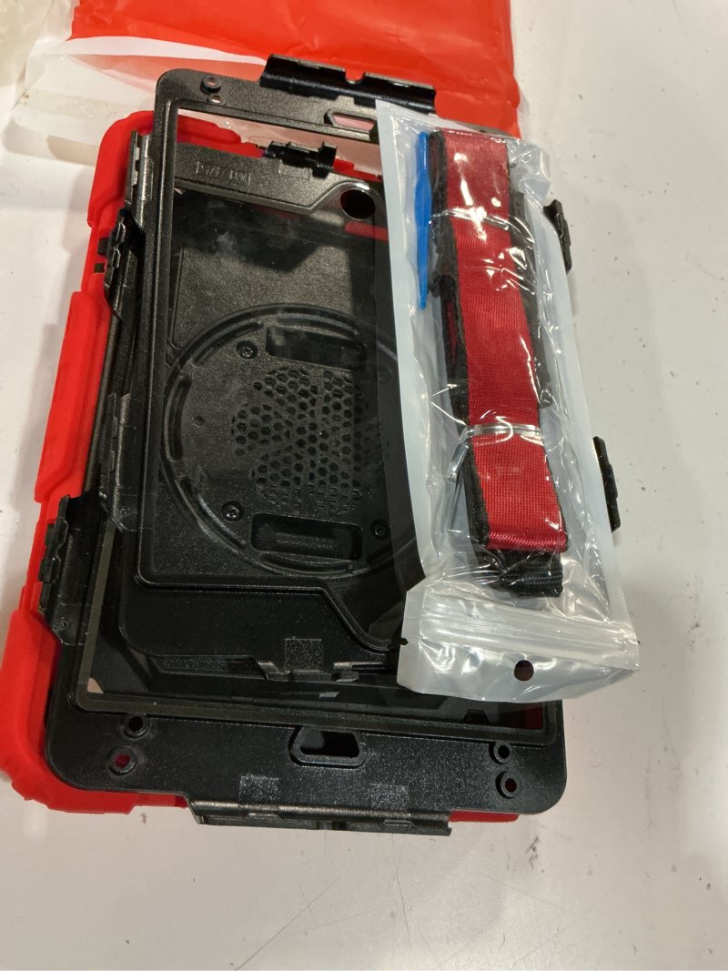 Condition photo showing As Is for seymac stock case for ipad mini 5/4 with screen protector pencil holder [360 rotating hand strap] & stand, drop-proof case for ipad mini 5th/4th generation 7.9 inch (black+red) black+red case for ipad mini 5/4 generation 7.9