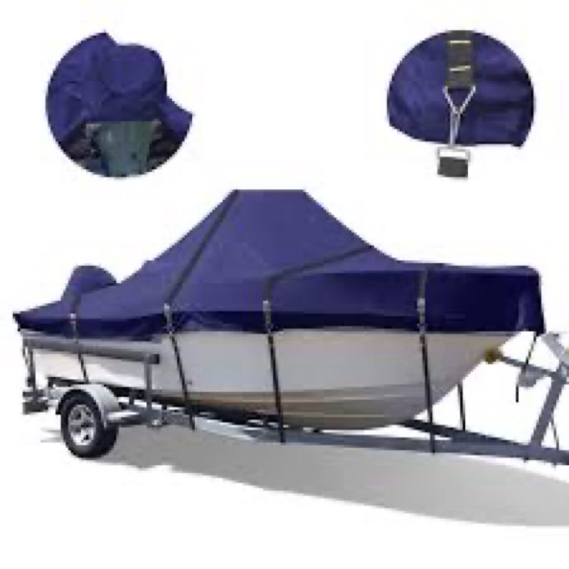Zenicham 900D Heavy Duty Center Console Boat Cover, Windproof Full Metal Buckle Straps Boat Cover fo