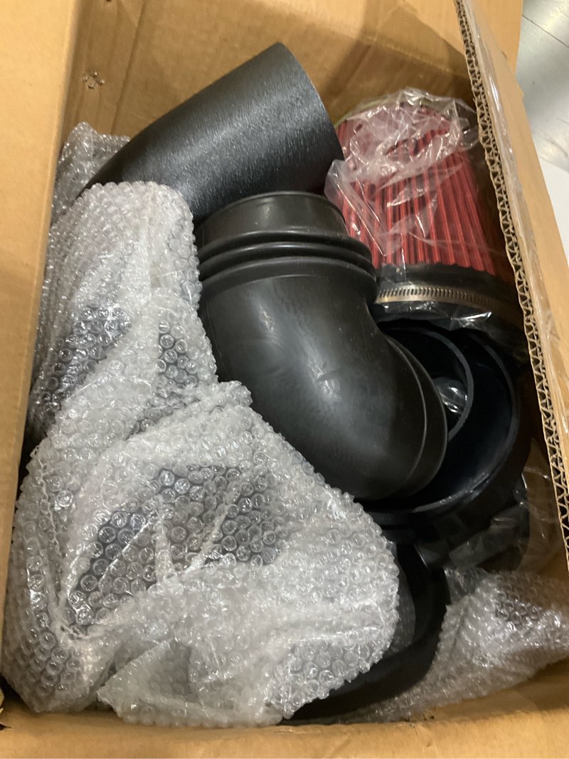 Condition photo showing As Is for 3" cold air intake kit with filter replacement 1998-2002 fit for honda accord 2.3l 1997-2001 prelude 2.2l (black&black)