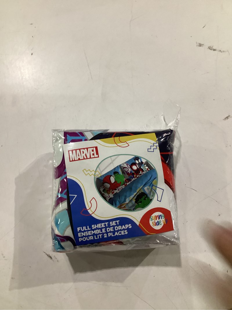 Condition photo showing Good Condition for sunny side up spidey & his amazing friends full sheet set - 4 piece kids bedding set includes pillow cover - super soft superhero microfiber sheets features miles morales & ghost spider 4 piece full multi - spidey & friends