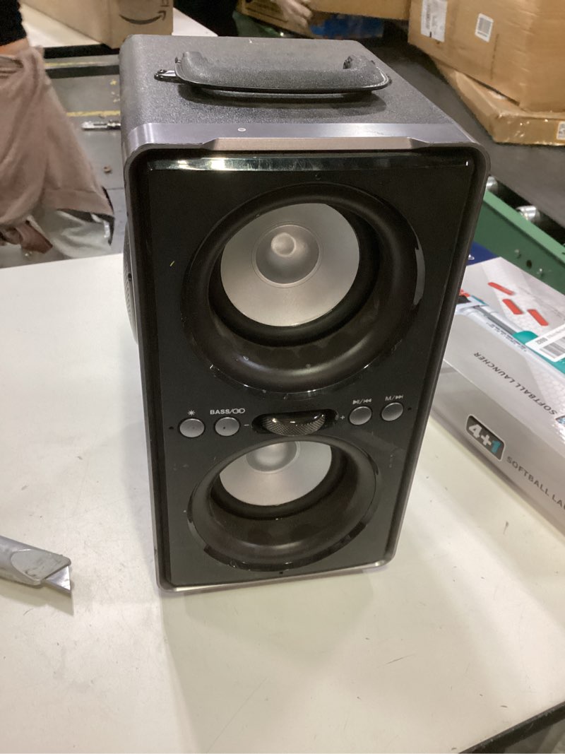 Condition photo showing As Is for Bluetooth Speakers, Wireless TWS Portable Speaker with Lights,100dB Loud Subwoofer 80w(Peak) Stereo Sound, Bassup Technology, Long Playtime for Outdoor Party